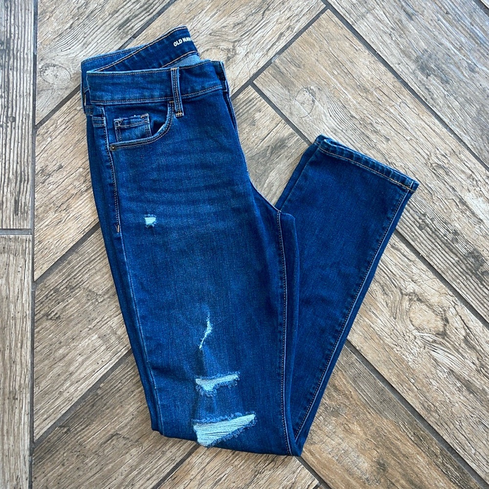 Old Navy denim Power Slim Straight mid rise jeans 2